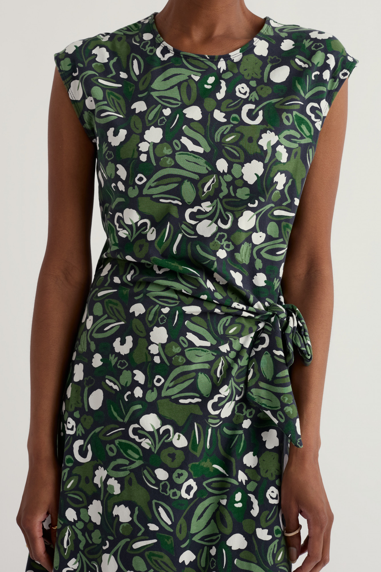 Seasalt Cornwall Fettling Damen Kleid Oliv Grün Weiß Blau Blumen