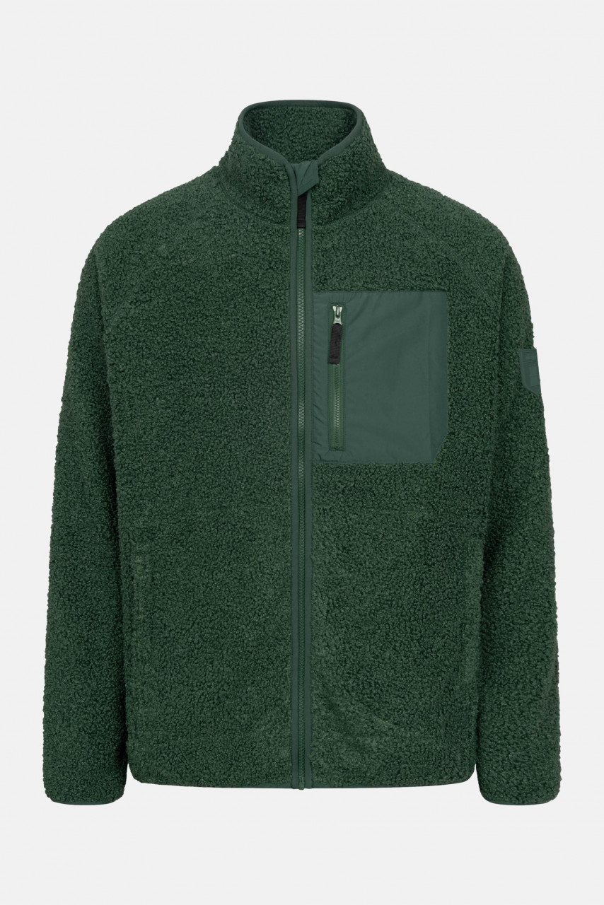 Derbe Herren Fleecejacke Kuschelby Pocket Grün Teddy