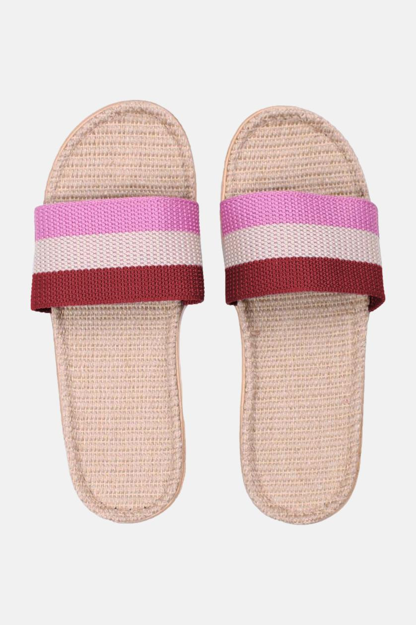 Danefae Sandalen Danelulu Damen Pink Rot Bast Badelatschen