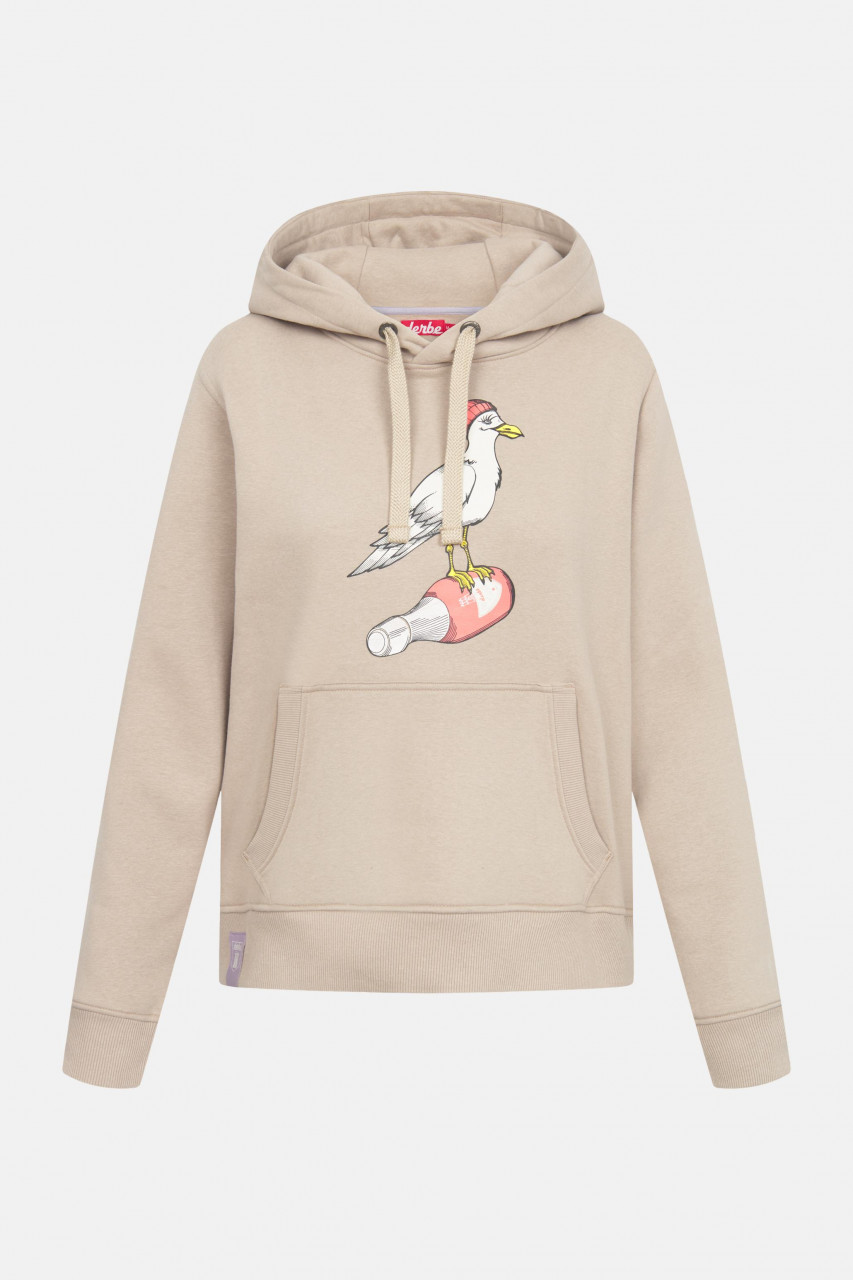 Derbe Hoodie Sturmmöwin Damen Cobblestone Beige Kapuzenpullover