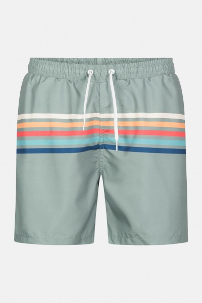 RVLT Revolution RAI Swim Shorts Lightgreen Herren Badehose Grün Streifen
