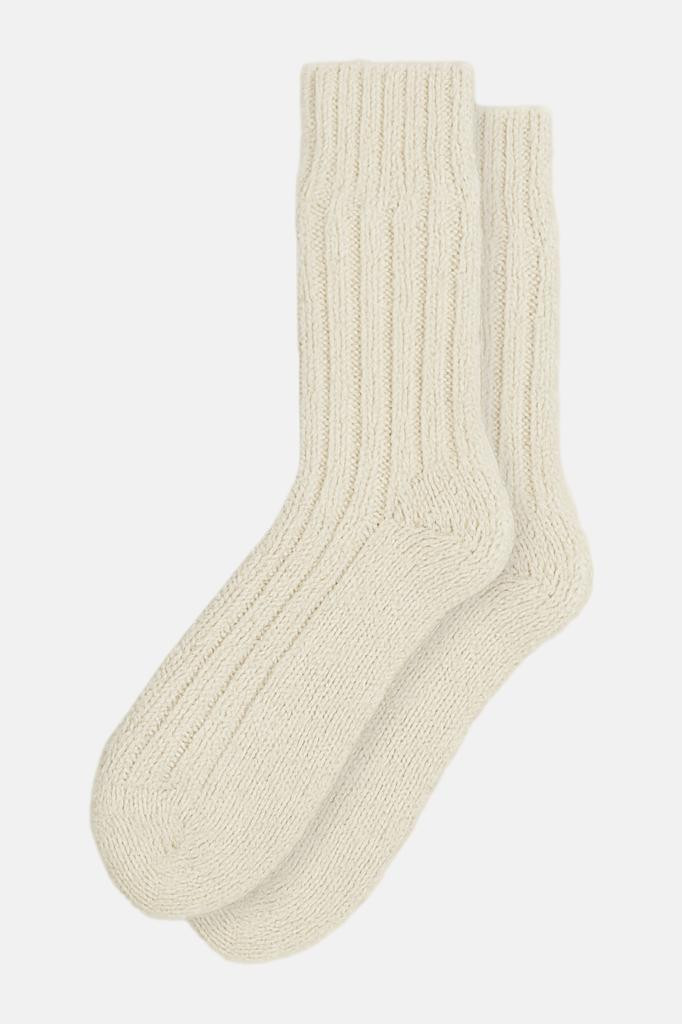 Socken Schafwollsocke Weiß für Unisex von Leuchtfeuer