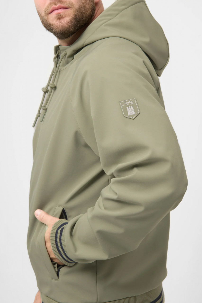 Derbe Übergangsjacke Helgoby Herren Hellgrün Oliv Softshell