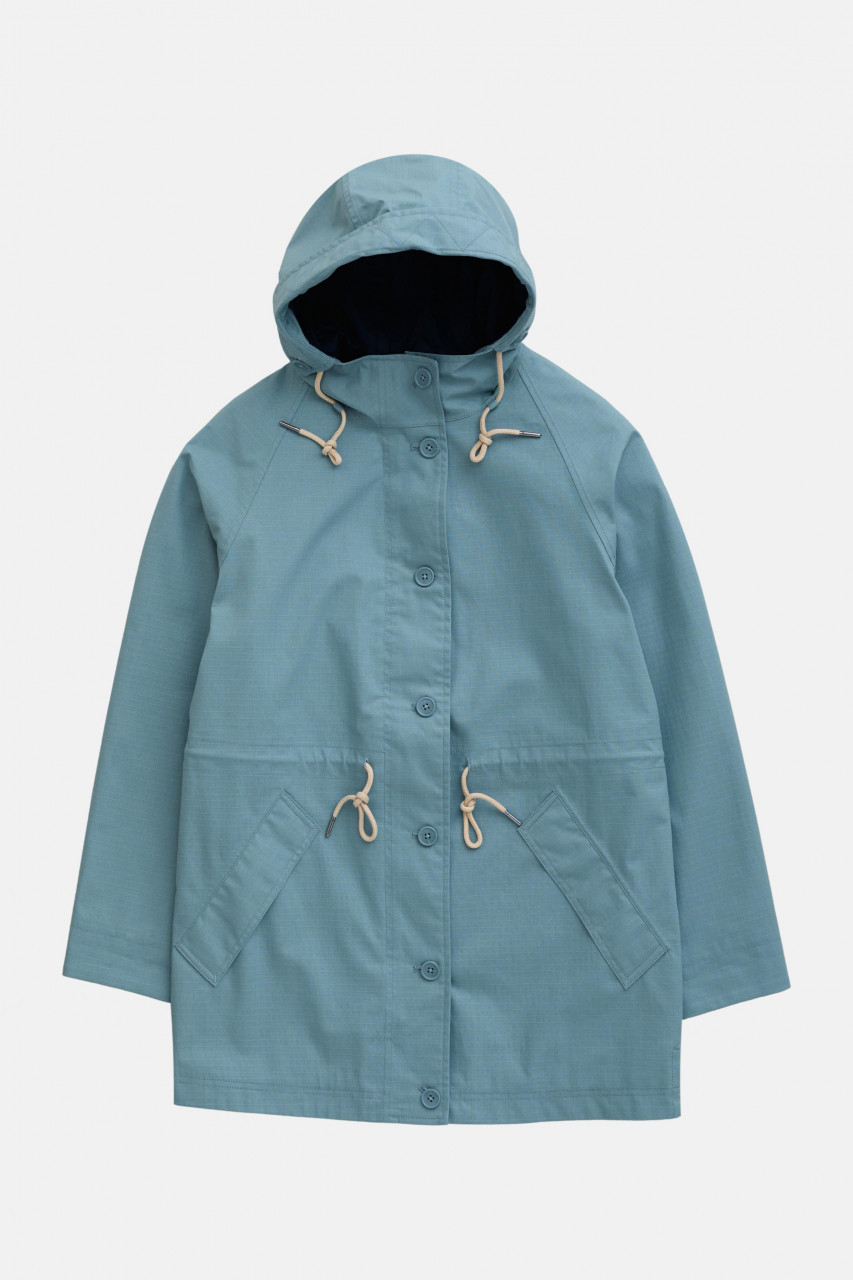 Seasalt Cornwall Regenjacke Fulmar Damen Hellblau Baumwolle