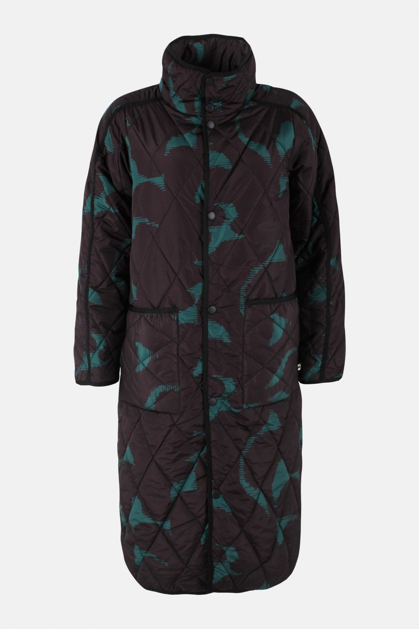 Danefae Übergangsjacke Danecherry Damen Schwarz Petrol Floral Steppjacke
