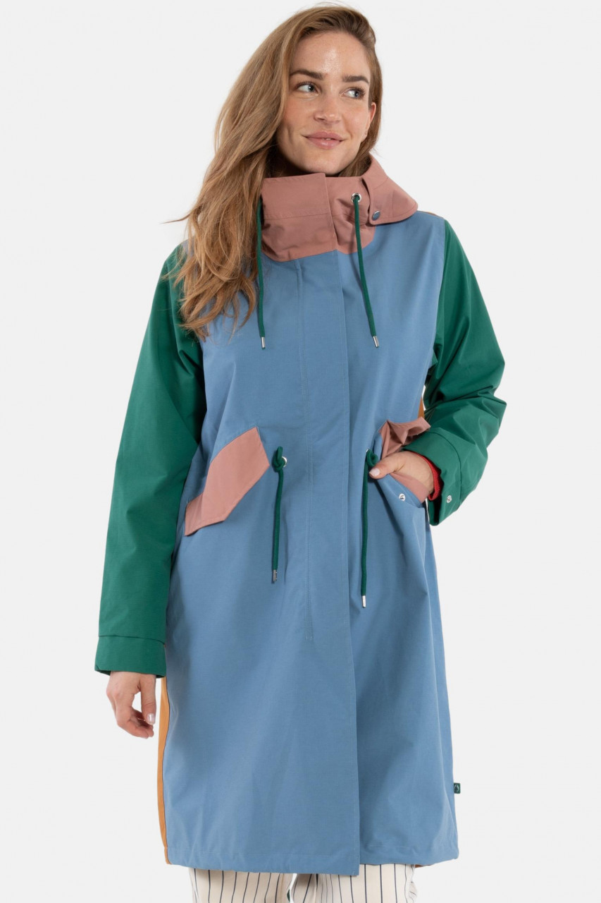 Danefae Regenjacke Danesvaneke Damen Blau Grün Rosa Parka