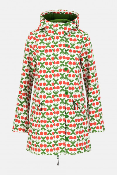 Blutsgeschwister Wild Weather Damen Softshell Mantel Cha Cha Cherry Kirschen Übergangsjacke Blutsgeschwister Wild Weather Damen Softshell Mantel Cha Cha Cherry Kirschen Übergangsjacke