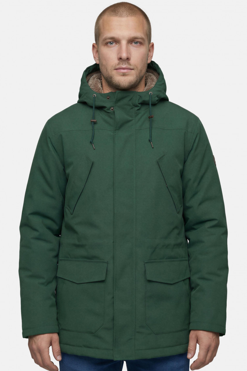 Derbe Winterjacke Festholm Herren Grün Warm Gefüttert