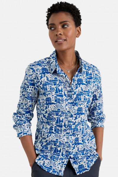 Seasalt Cornwall Larissa Damen Bluse Blau Weiß Strand Seasalt Cornwall Larissa Damen Bluse Blau Weiß Strand