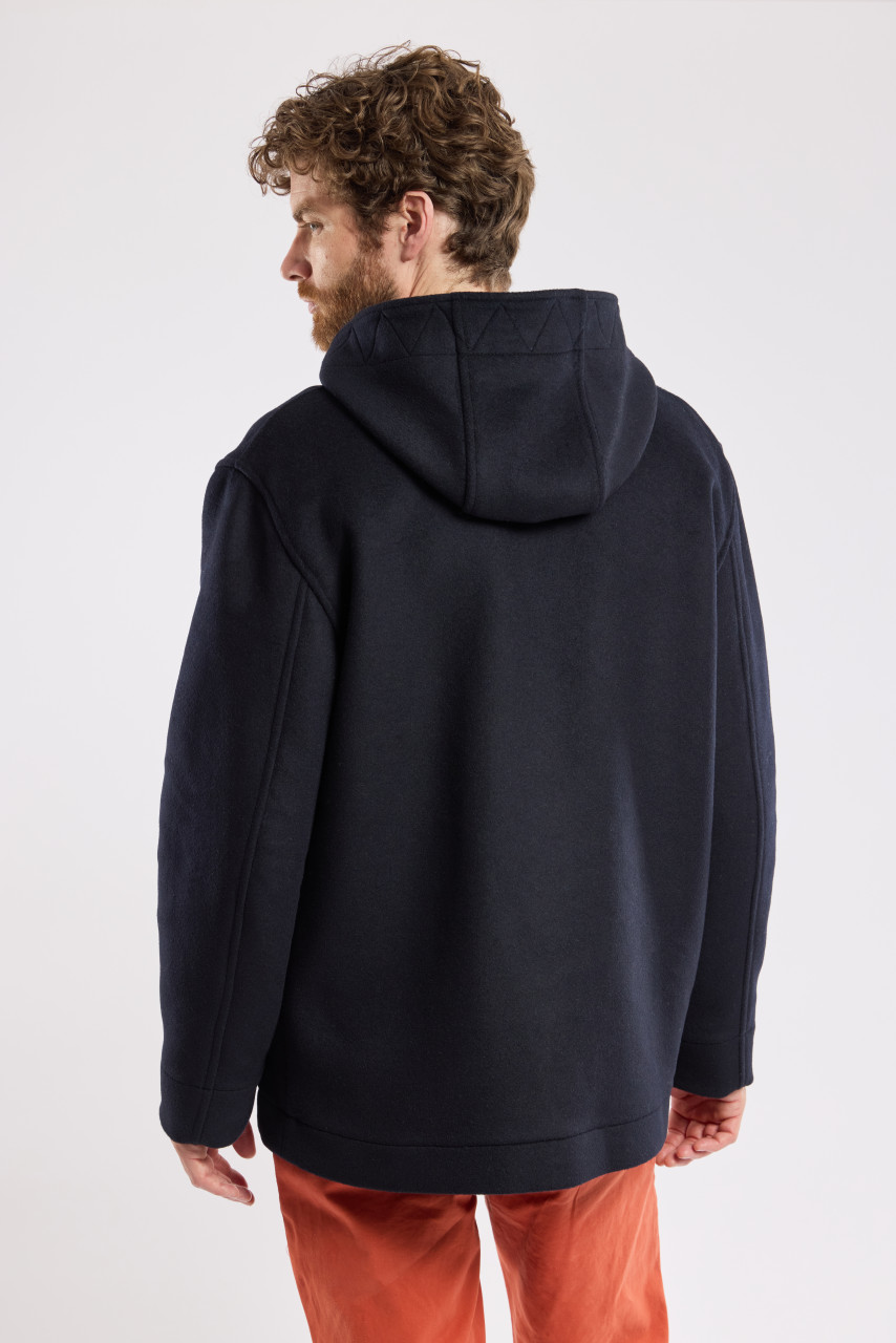 Armor Lux Kabig Herren Jacke Marine Rich Navy Kurzmantel Wollmix