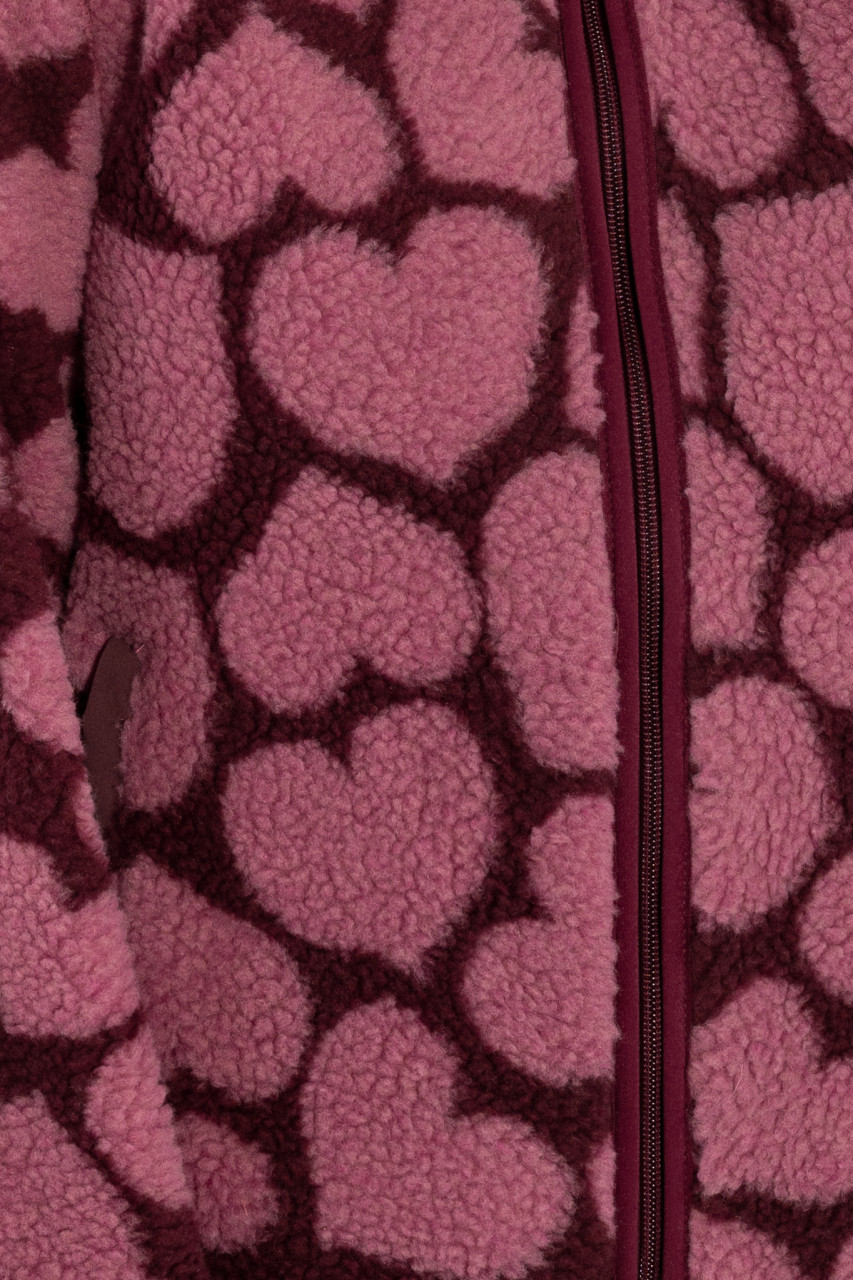 Danefae Danelabrador Fleecejacke Rot Rosa Herzen