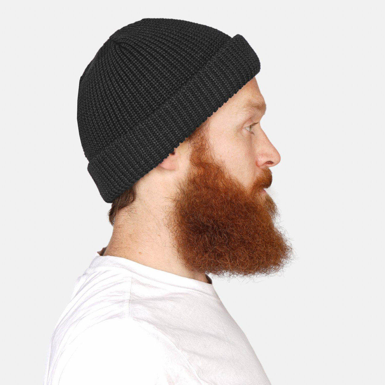 Troyermütze 100% Schurwolle Hanseheld - Strickmütze aus Wolle - Anthrazit