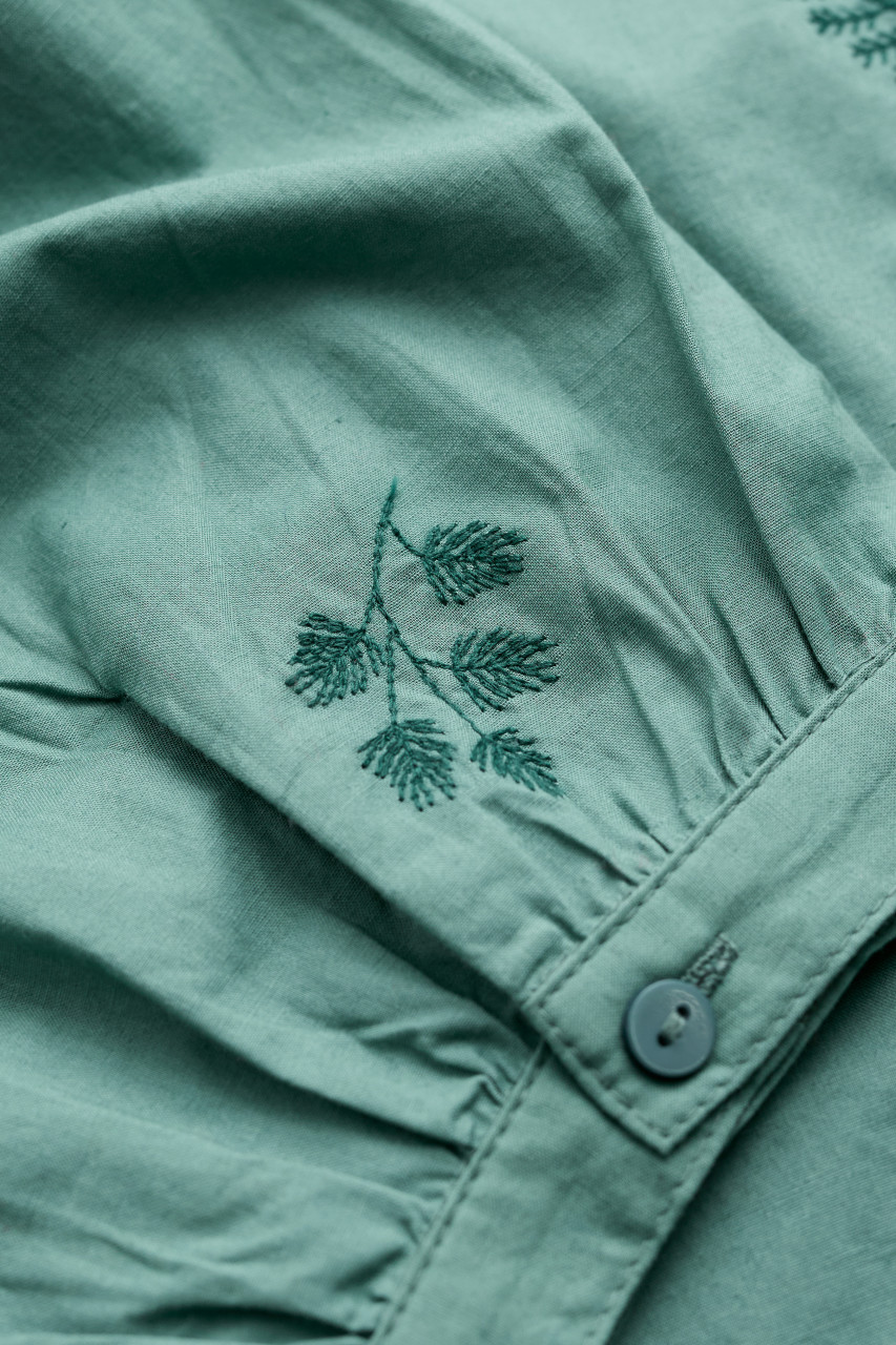 Seasalt Bluse Hope Damen Grün Stickerei Tannenzweige