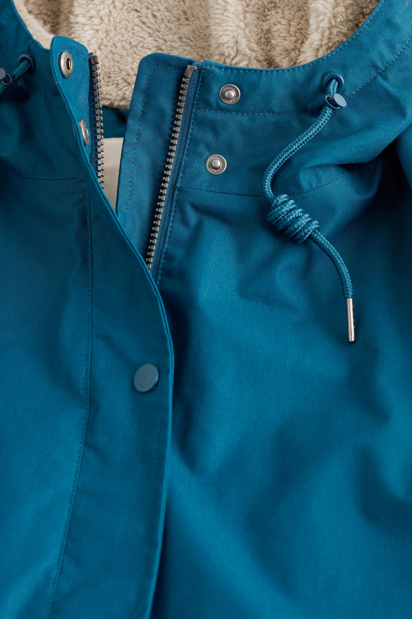 Seasalt Cornwall Plant Hunter 2 Regenjacke Blau Türkis Parka Wintermantel Raincloud