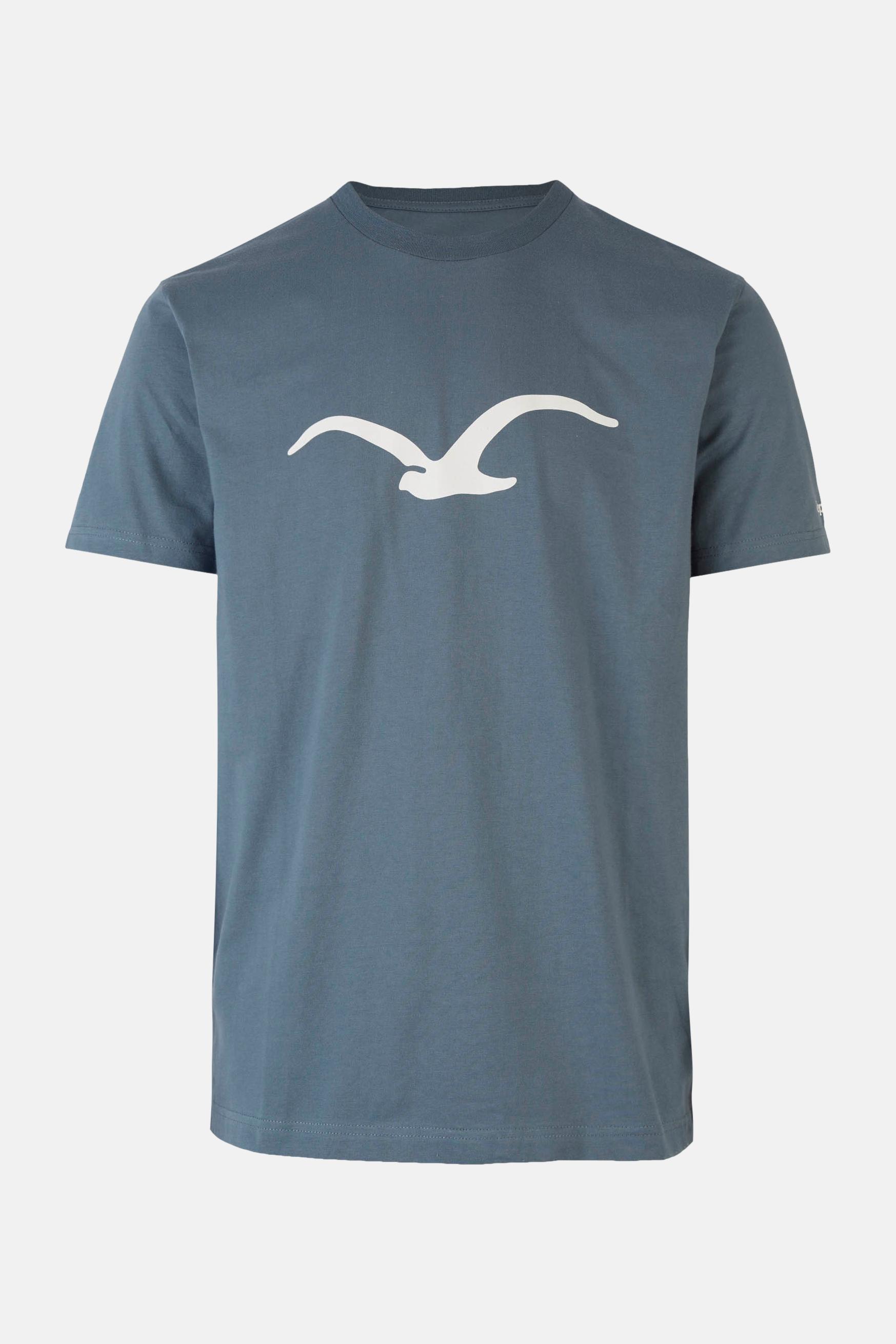 Cleptomanicx Herren T-Shirt Möwe Blau Jeans | Hanseheld.de