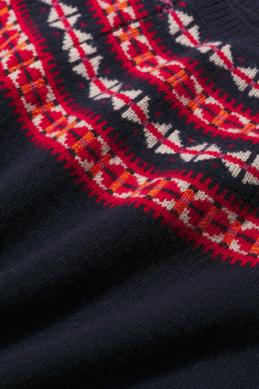Detailansicht von Pullover Seas Edge Blau für Damen von Seasalt Cornwall