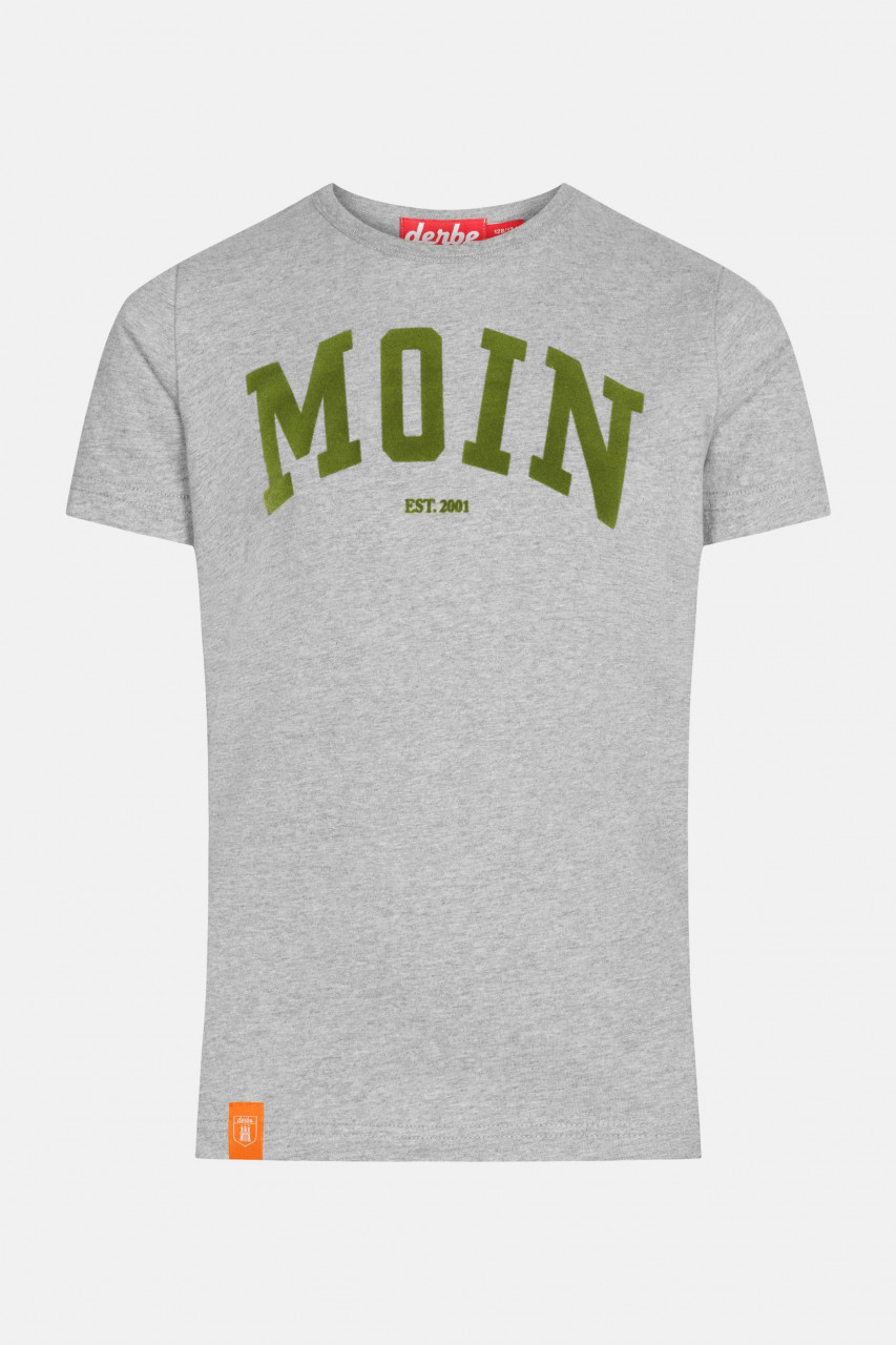 Derbe Moin Kinder T-Shirt Grey Melange Grau Baumwolle Nachhaltig