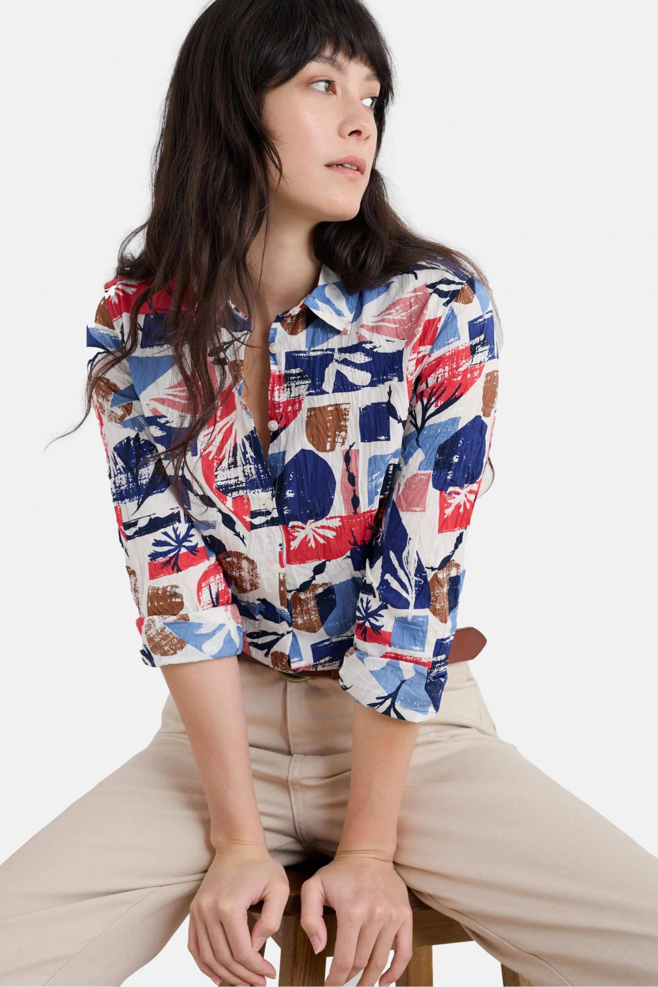 Seasalt Bluse Larissa Damen Blau Rot Marine Maritim