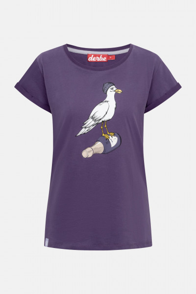 Derbe T-Shirt Sturmmöwin Damen Lila