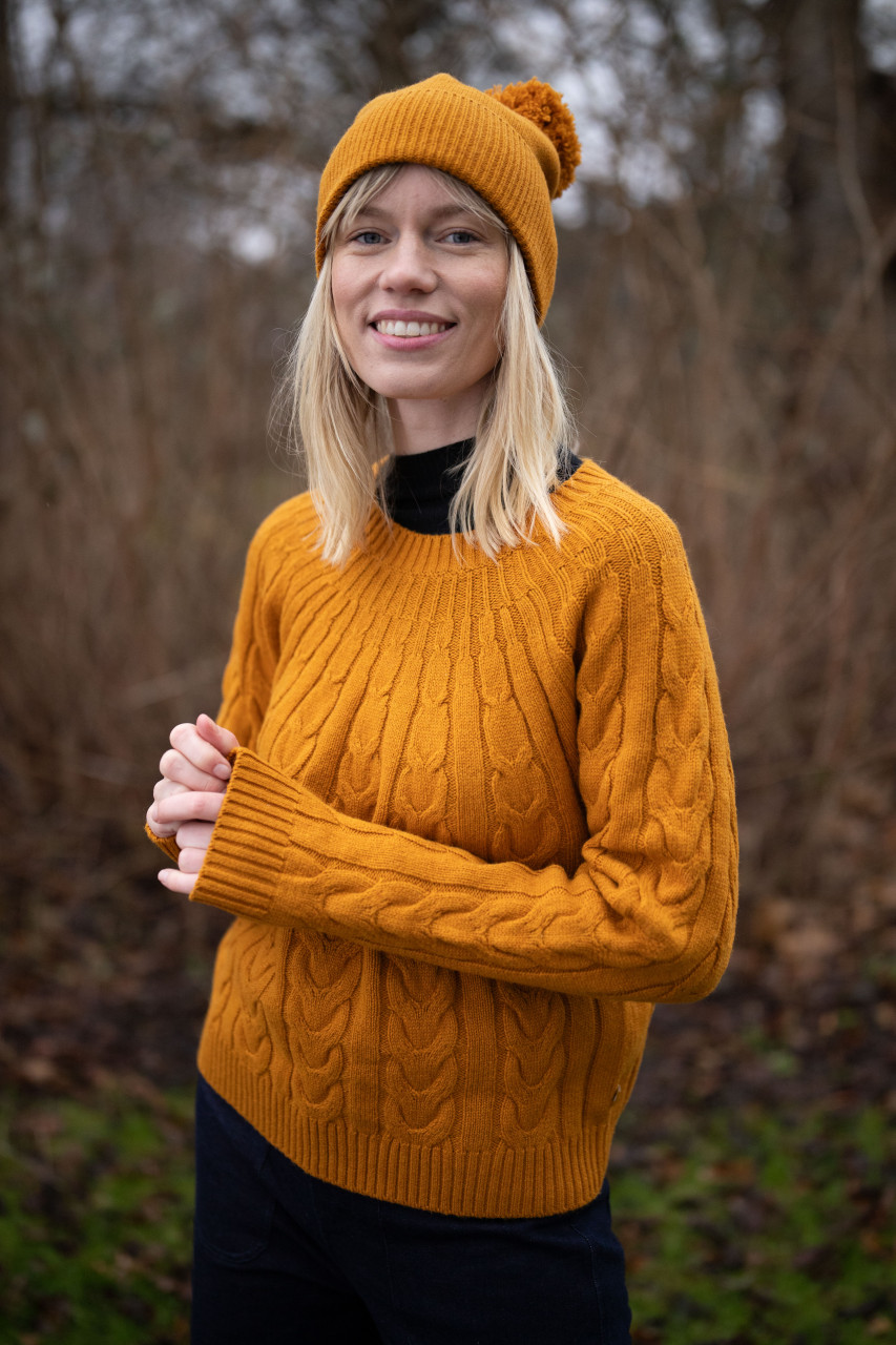 Danefae Strickpullover Danecables Damen Gelb