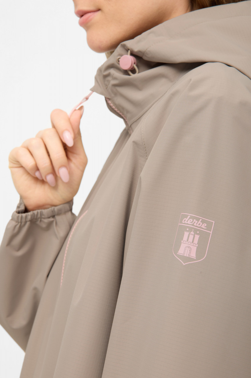 Derbe Regenjacke Damen Kapby Beige