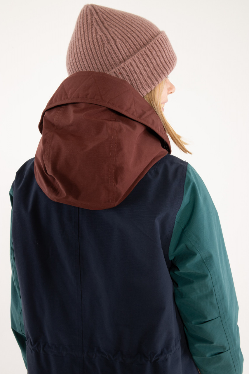 Danefae Winterjacke Danesvaneke Damen Braun Petrol Blau Parka Regenjacke
