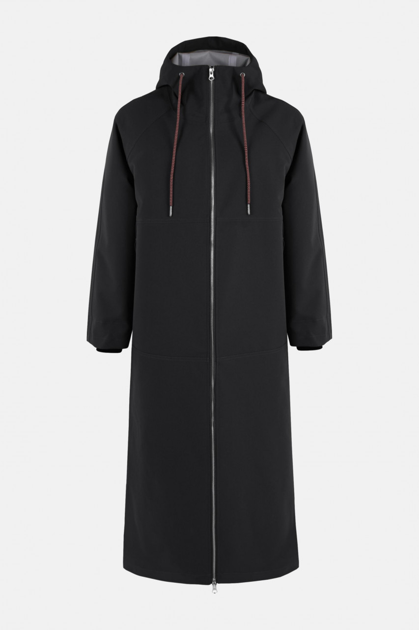 Danefae Wintermantel Daneroyal Damen Schwarz Regenjacke Steppjacke Extra Lang