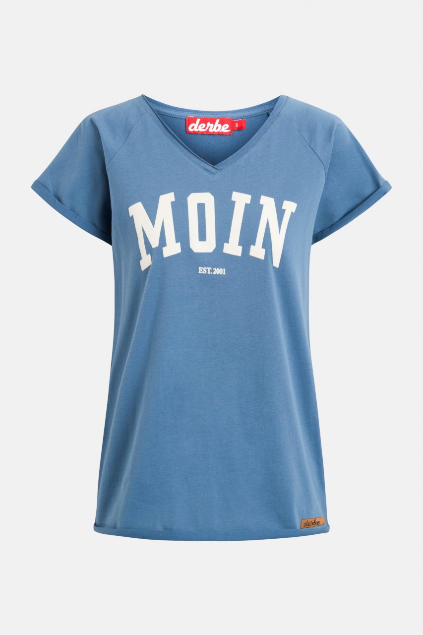 Derbe Moin Damen T-Shirt Bijou Blue Blau