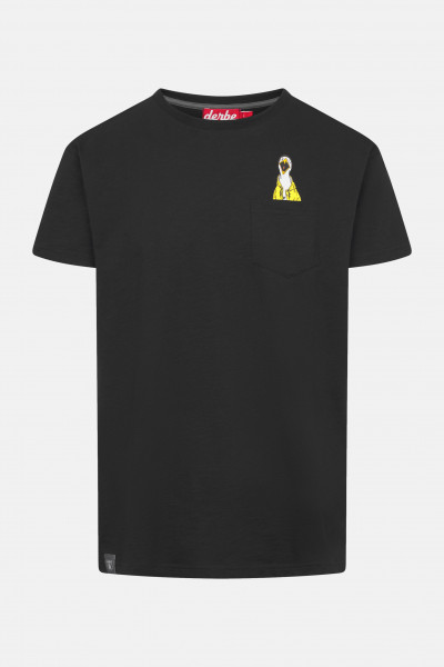 Derbe T-Shirt Schreimöwe Pocket Herren Schwarz GOTS Organic Derbe T-Shirt Schreimöwe Pocket Herren Schwarz GOTS Organic