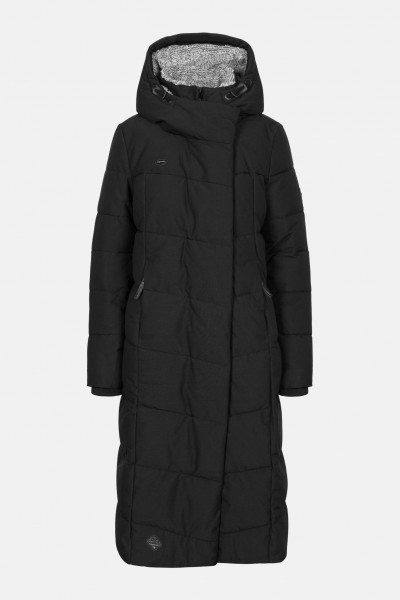 Ragwear Winterjacke Pavla Long Schwarz Wintermantel Lang Black