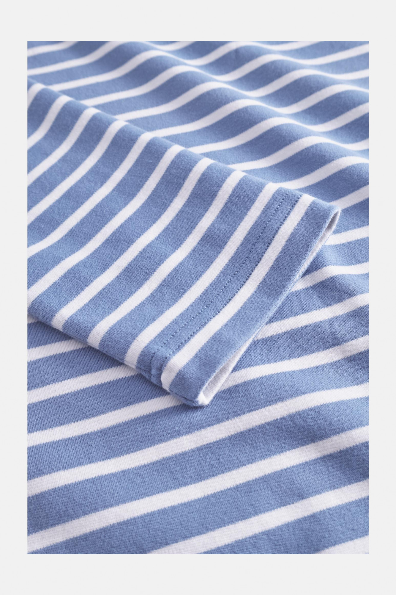 Hanseheld Streifenshirt Herren Hellblau-Natur Langarm Jeans Blau GOTS ...