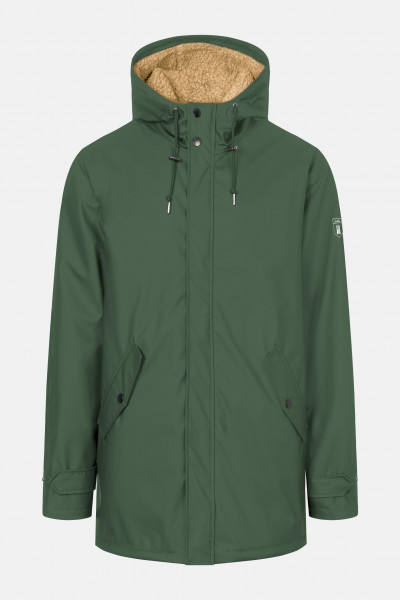 Derbe Trekholm Herren Regenjacke Grün Gefüttert Kombu Green