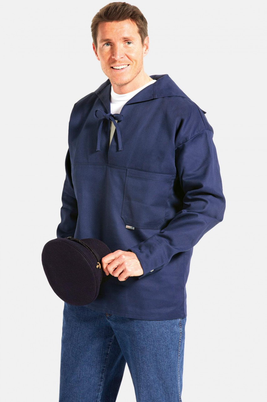 Freizeithemd Blau  von modAS - Männliches Model