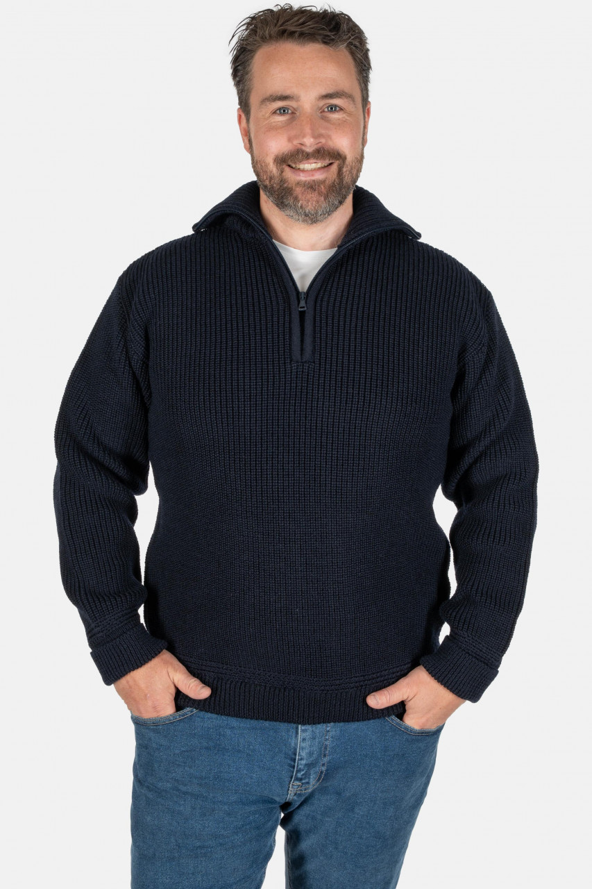 Troyer Hanseheld Wolle Herren Blau