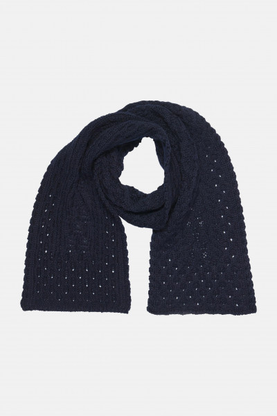 Aran Schal  Navy Dunkelblau für Unisex von IrelandsEye
