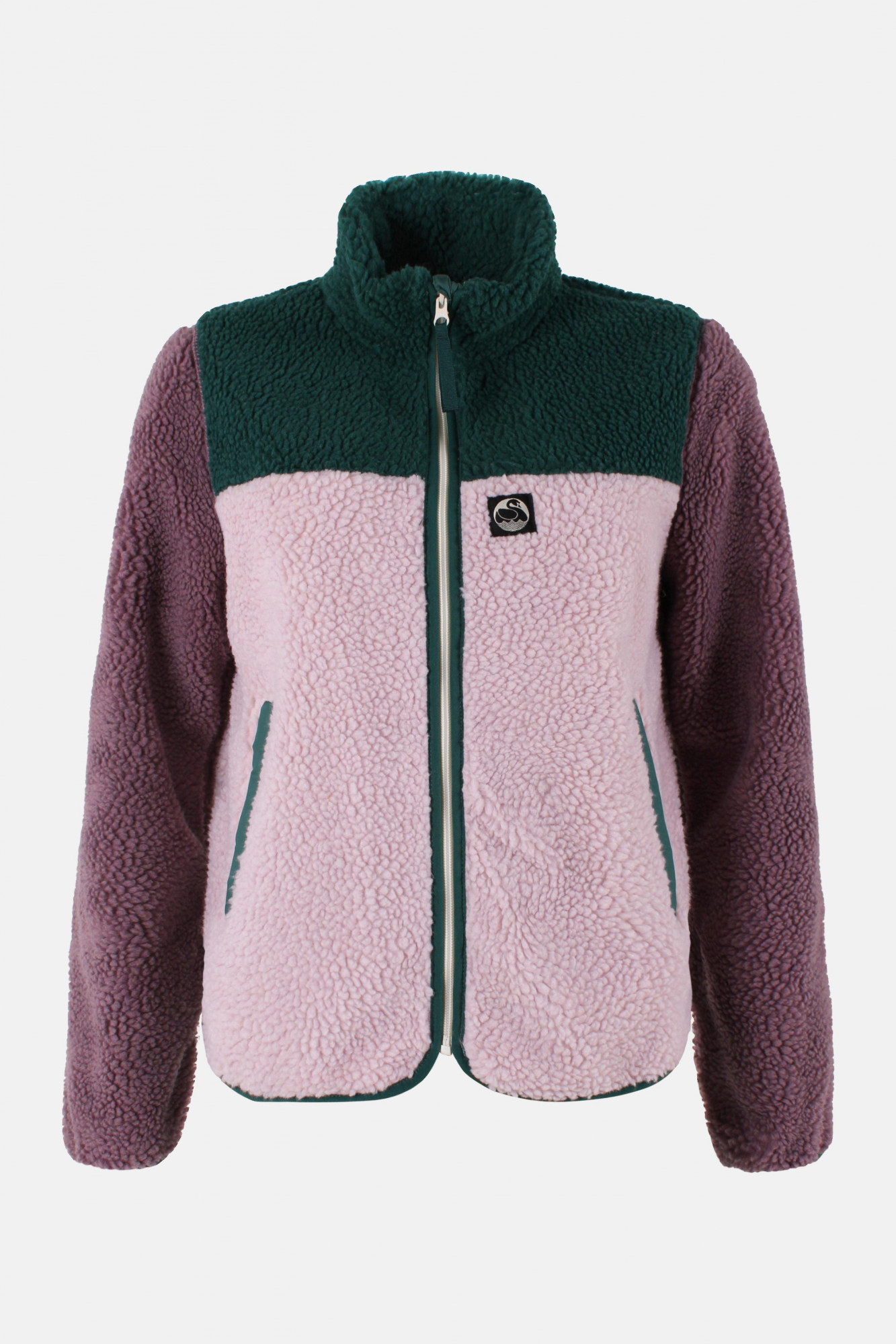 Danefae Danebirk Fleecejacke Rosa Flieder Dunkelgrün