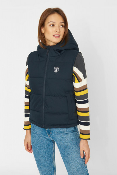 kk Derbe Vestholm Damen Weste Pinstripe Navy Dunkelblau Derbe Vestholm Damen Weste Pinstripe Navy Dunkelblau