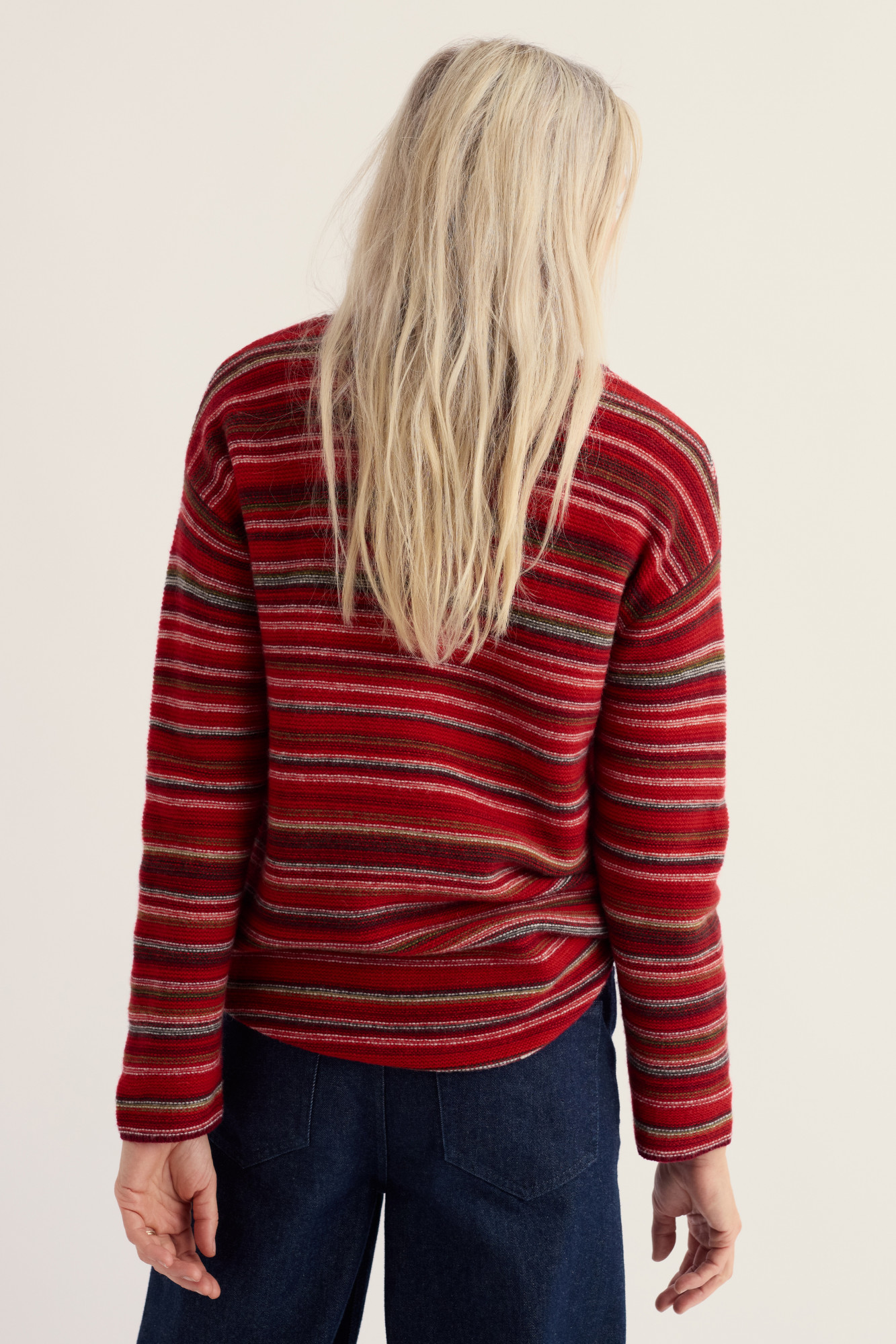 Seasalt Pullover Fruity Ripple Marks Damen Bordeaux Rot Weiß Gestreift