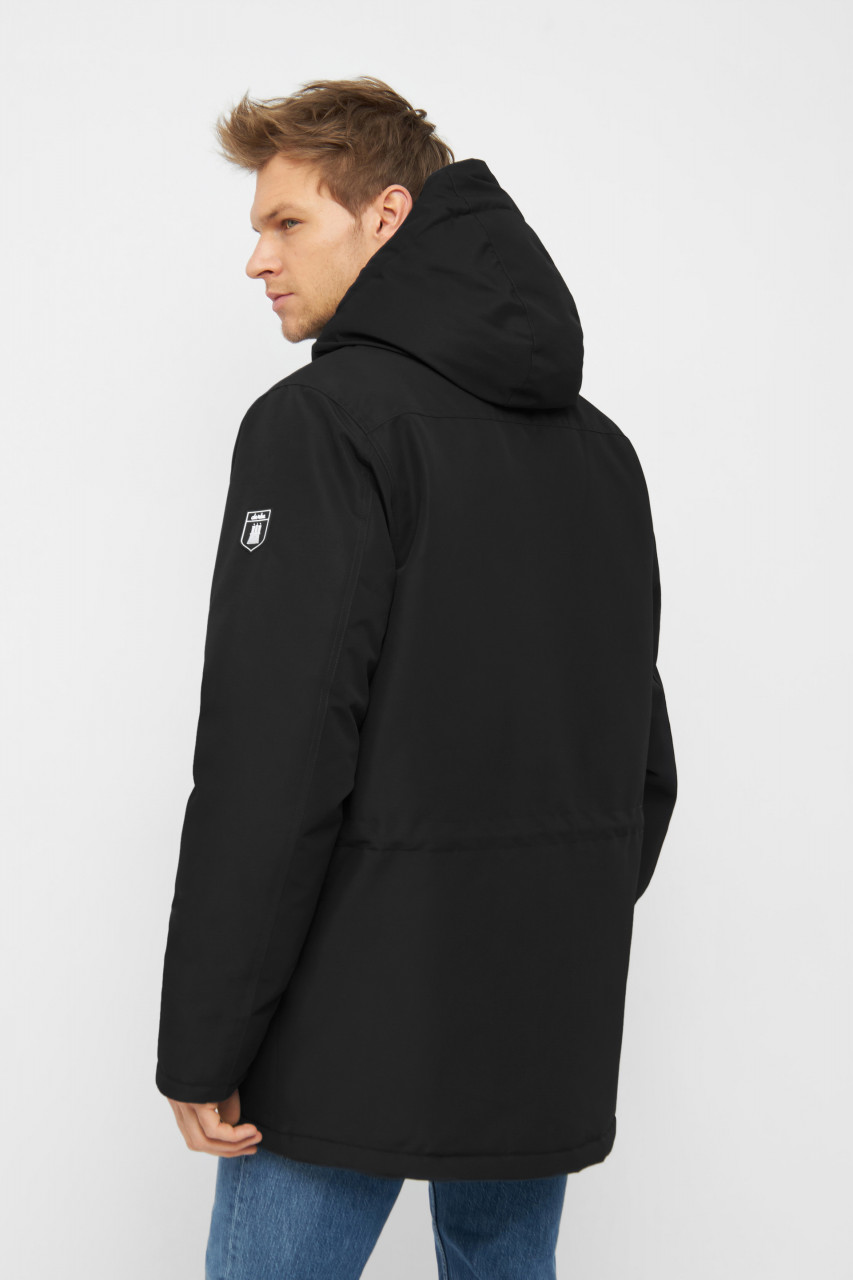 Derbe Festholm Herren Winterjacke Schwarz Caramel