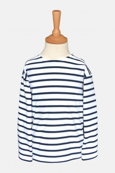 Gestreiftes Shirt - Kinder -  weiss/blaugestreift