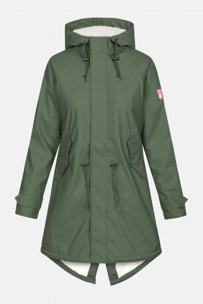 Derbe Friese Tidaholm Damen Regenjacke Oliv Gefüttert Derbe Friese Tidaholm Damen Regenjacke Oliv Gefüttert