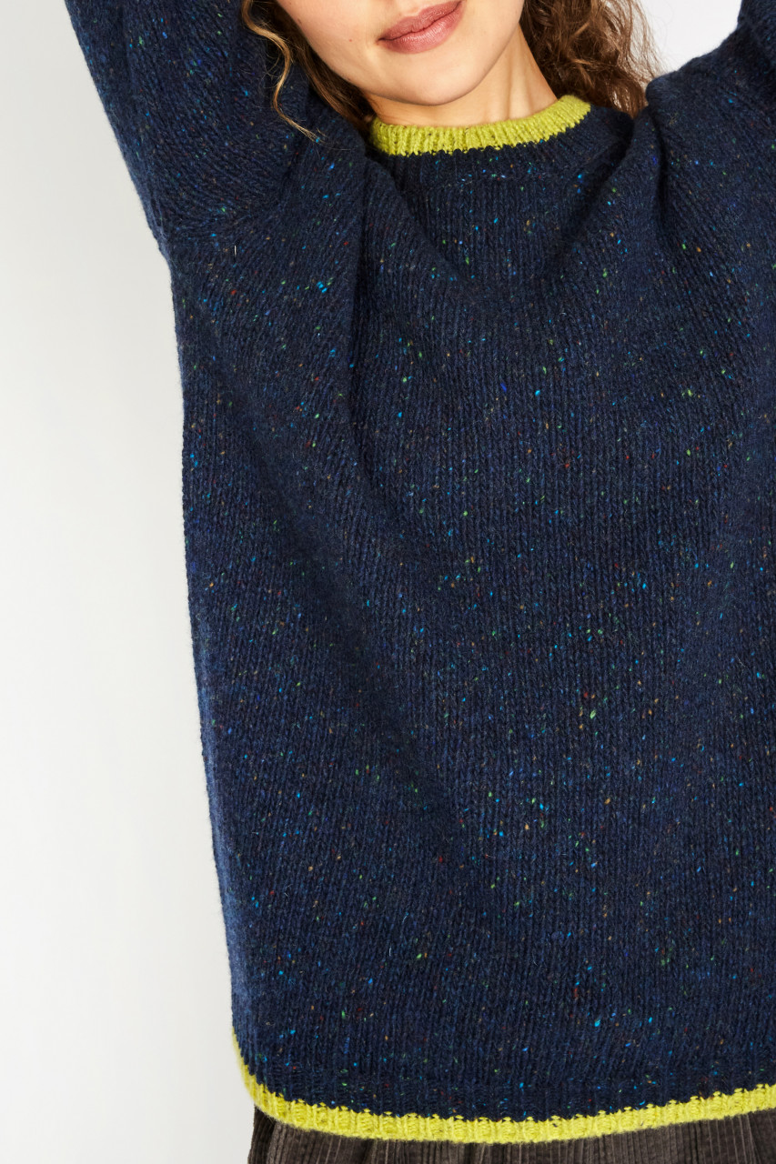 IrelandsEye Pullover Slaney Damen Blau Navy Gelb