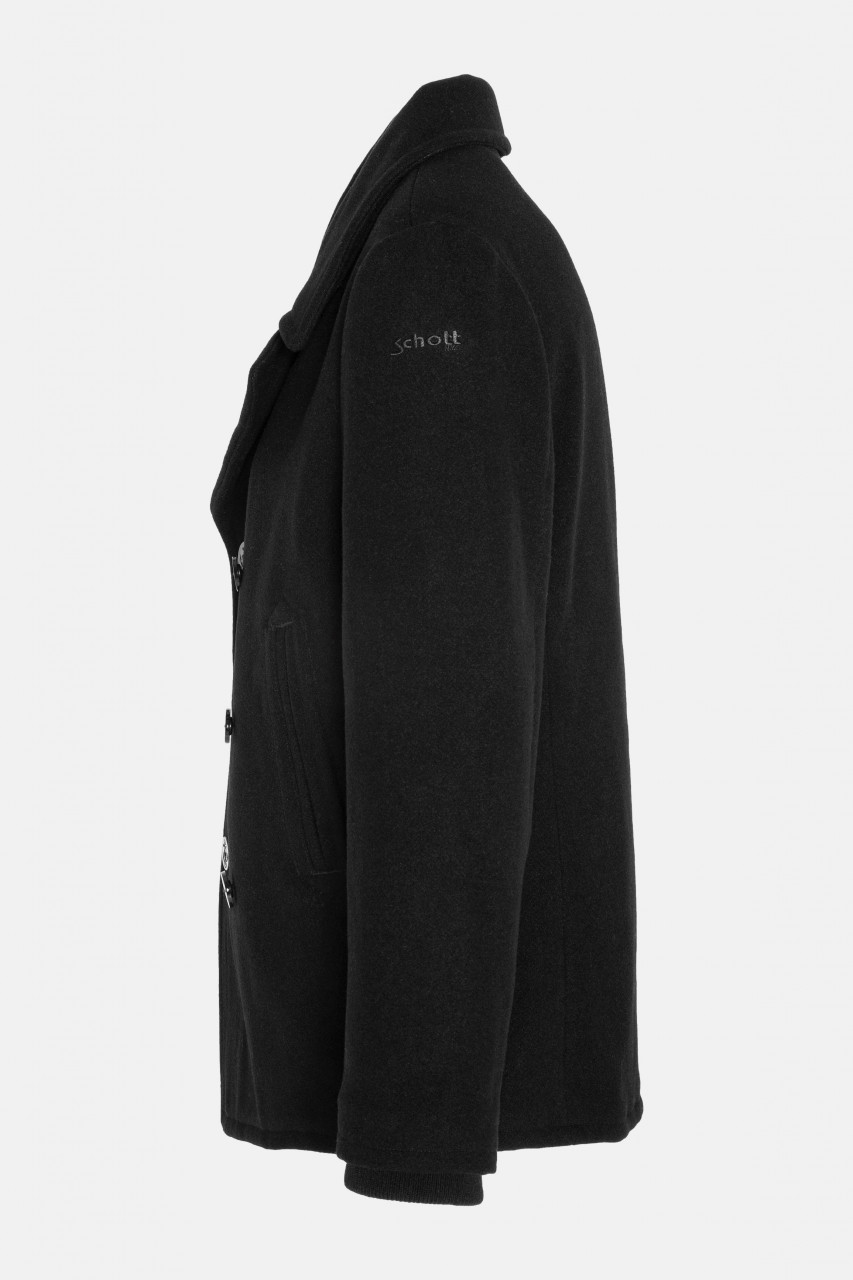 Schott NYC Caban Schwarz Pea Coat Jacke