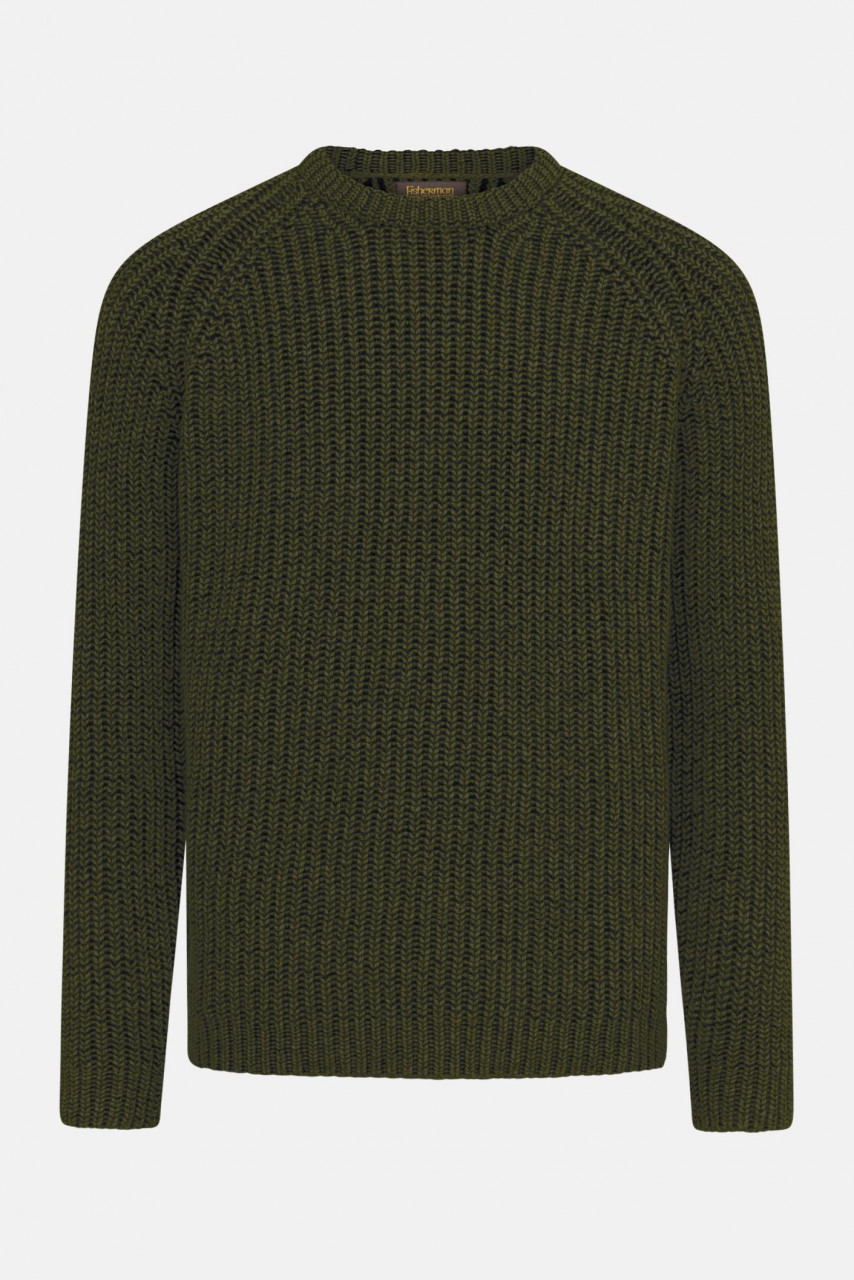 Fisherman out of Ireland Herren Pullover Oliv Grün Navy Blau Rippstrick