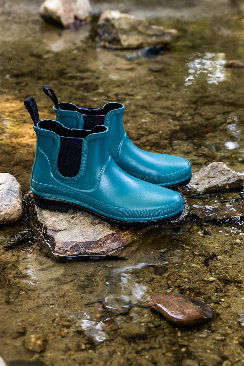 Grand Step Shoes Vickie Damen Gummistiefel Petrol Chelsea