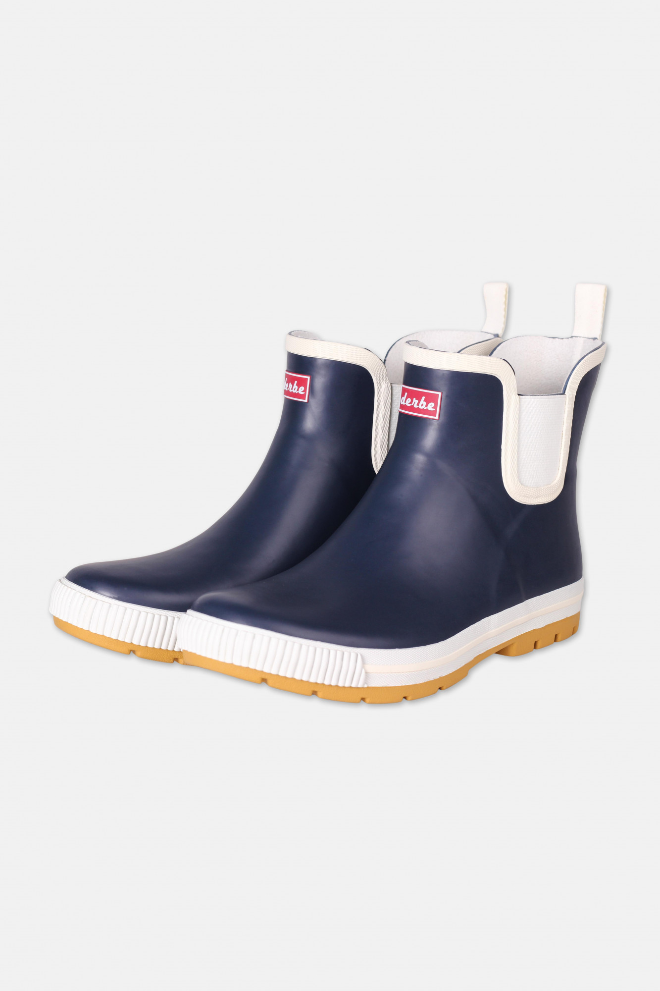 Gummistiefel Wattpuuschen Pelz Blau für Damen von derbe - Seitlich