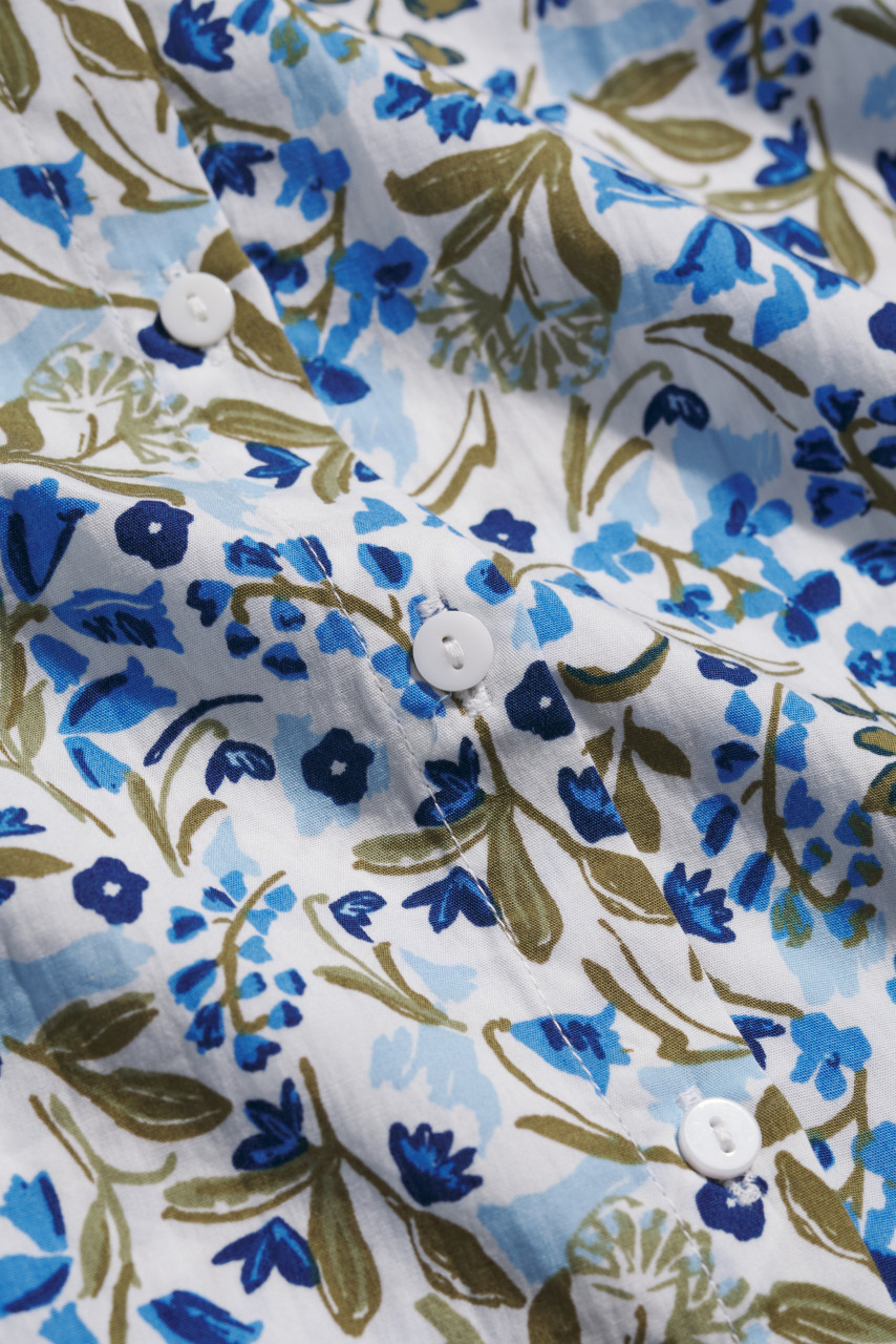 Seasalt Bluse Hope Damen Weiß Blau Grün Blumen Woodland