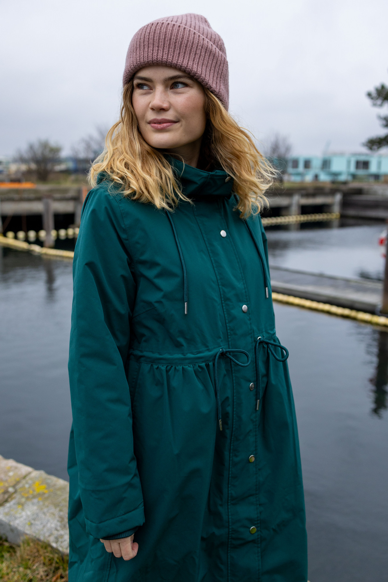Danefae Winterjacke Danedelight Damen Petrol Parka Extra Lang