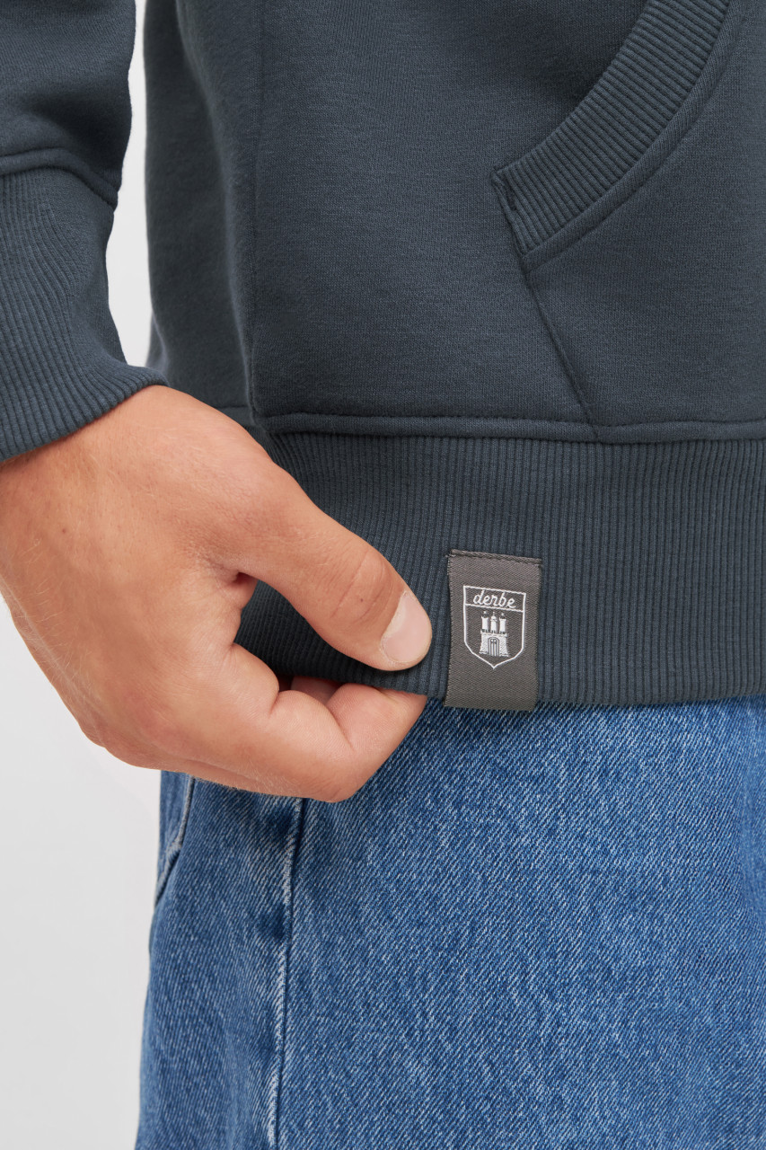 Derbe Hoodie Angler Herren Blau Pullover