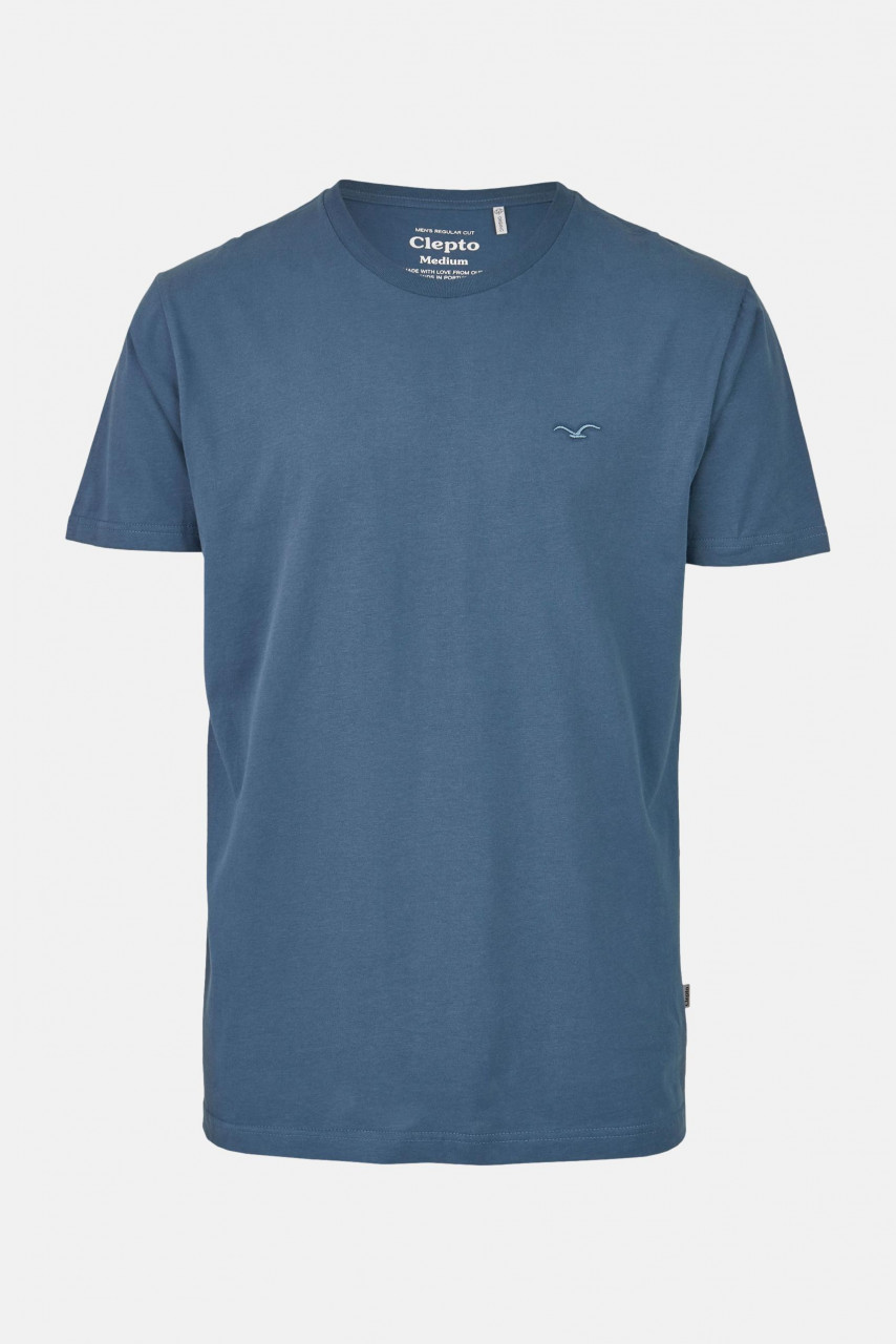 Cleptomanicx Herren T-Shirt Ligull Regular Blau